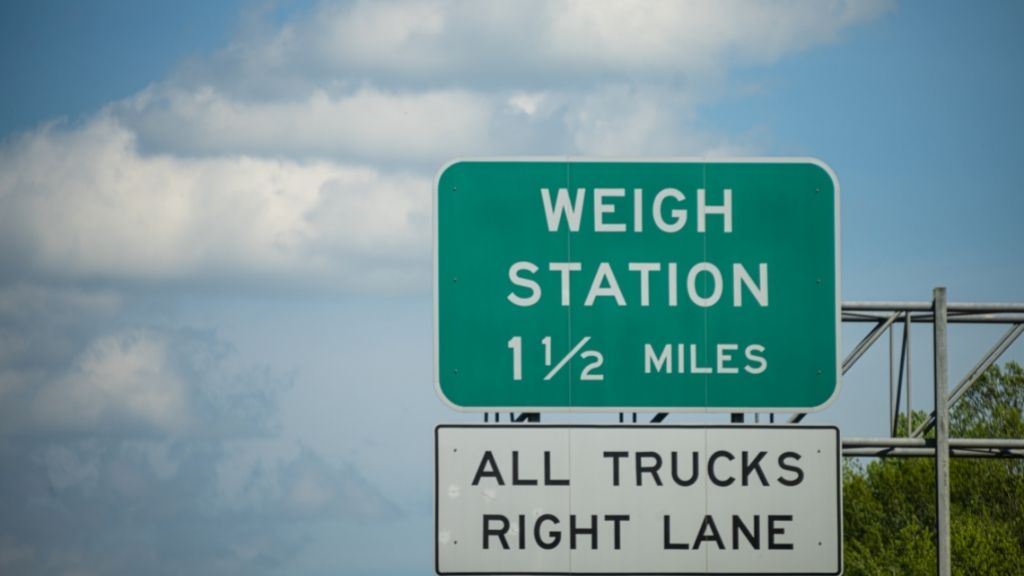 weigh station sign