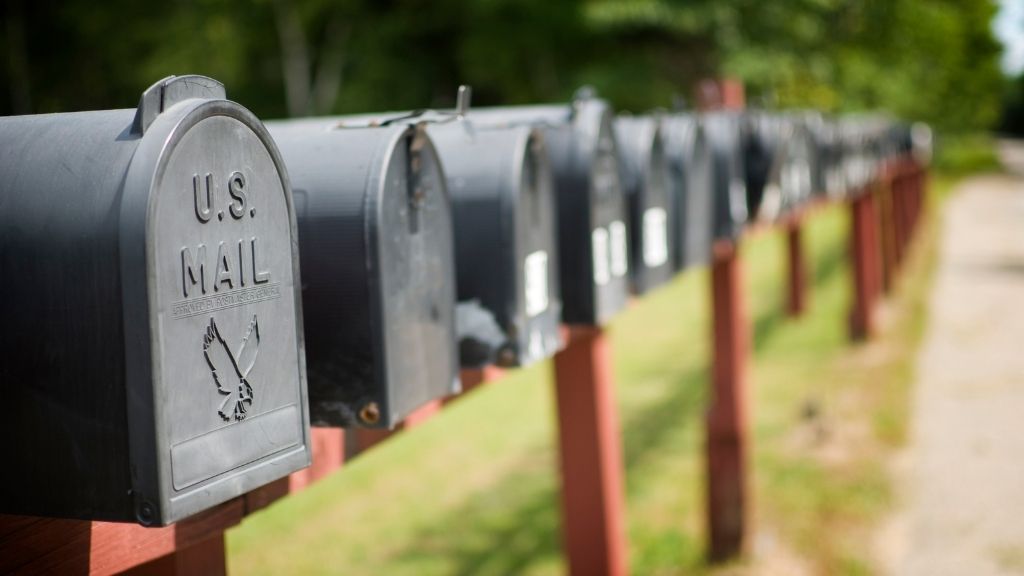 row of mailboxes